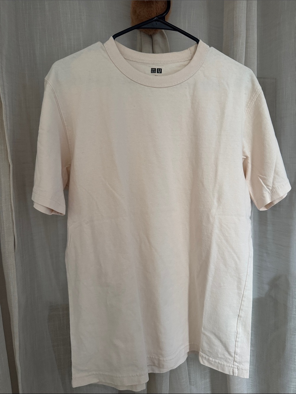 UNIQLO U Men's Short-Sleeve Crew Neck T-Shirt in Light Cream